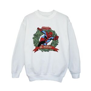 Spider-Man Boys Be Merry Sweatshirt / White